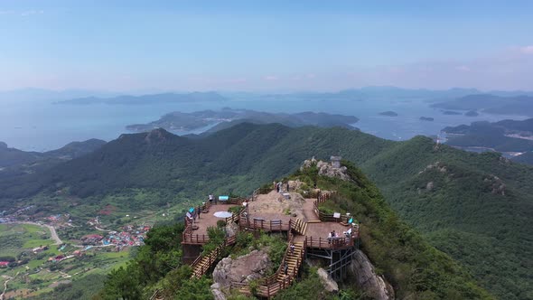 4K Aerial Drone Footage View of Mireuk Mountain alt