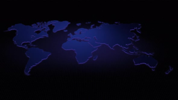 Futuristic Global Map Continents 01