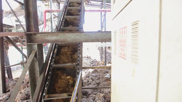 Production machine working and producing palm oil in a huge factory in Malaysia (Kilang Kelapa Sawit alt