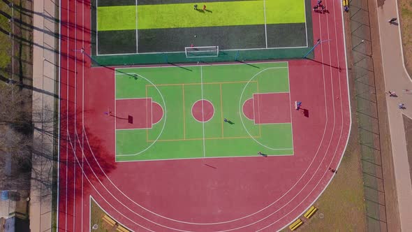 Basketball Field View From Above