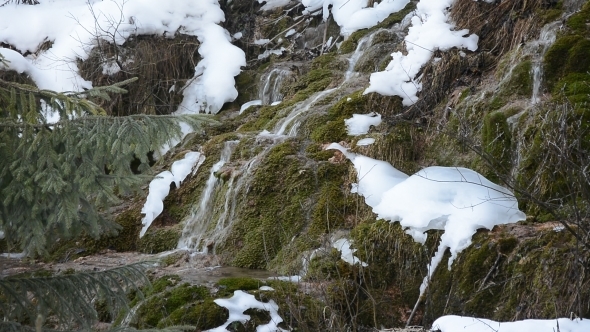 Mountain River with Snow 01