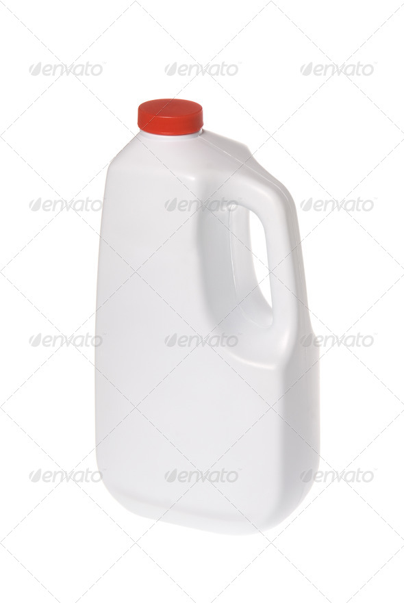 White chemical solution bottle - Stock Photo - Images