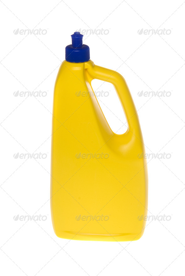 Plastic Yellow container for chemicals - Stock Photo - Images