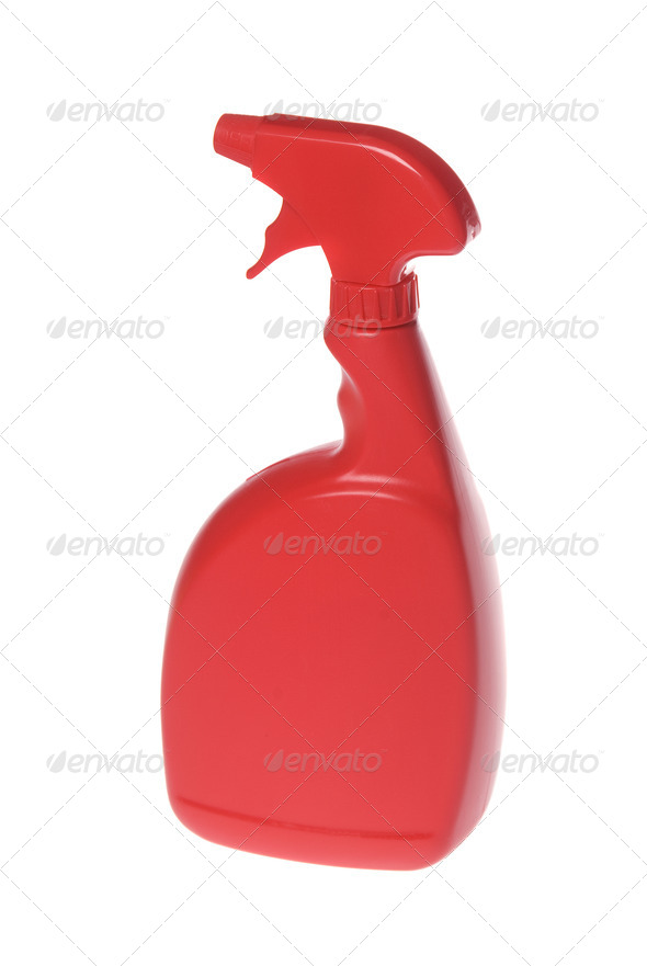 Red Spray Bottle - Stock Photo - Images