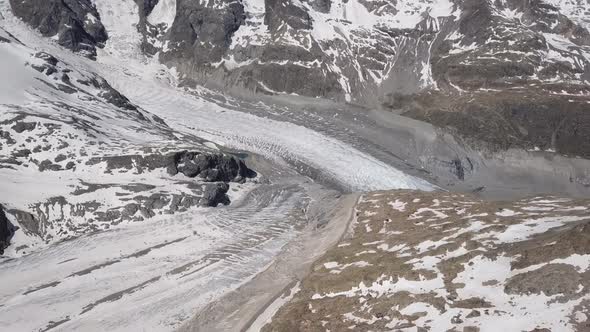 Aerial View of Morteratsch Glacier, Switzerland alt