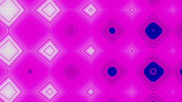 Animated pulsation neon purple squares loop background.