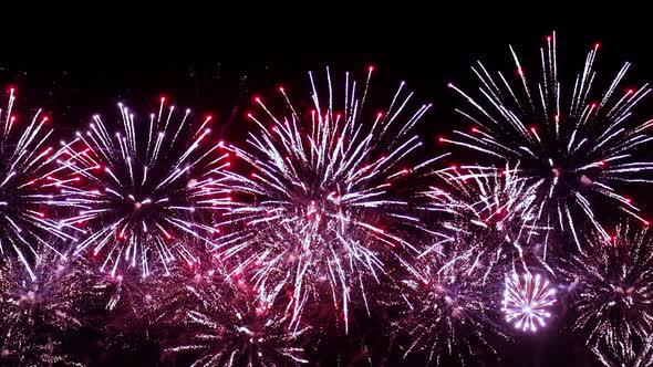 Colorful Fireworks Exploding in the Night Sky alt