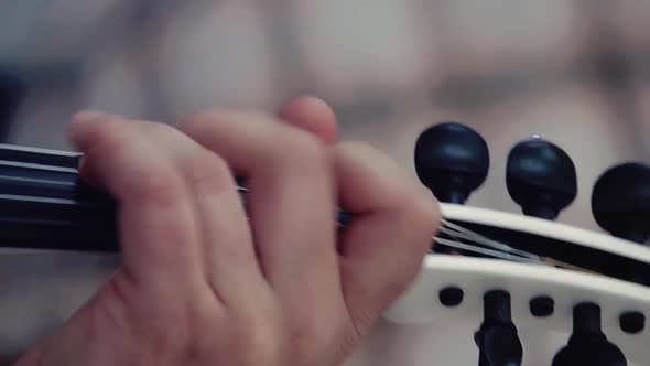 Violinist Plays the Violin Closeup alt