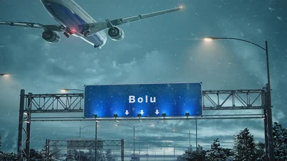 Airplane Landing Bolu in Christmas alt