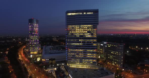 Aerial shot over Bucharest’s northern area.