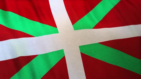 Basque Autonomous Community Flag Full Frame Loop