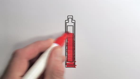A Draining Out Battery on an Animated Concept Idea