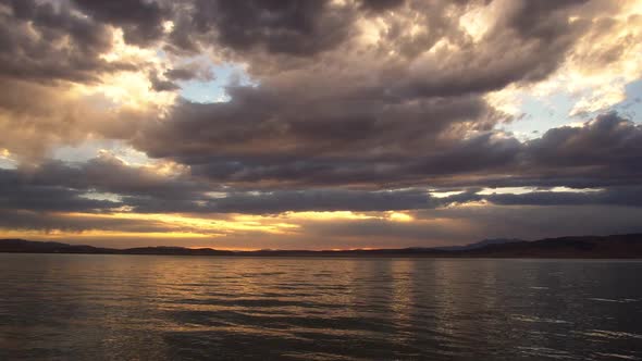 Sunset time lapse over Utah Lake alt