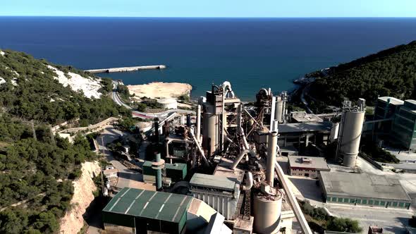 Aerial View of Cement Factory