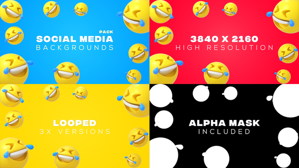 Laughing Emojis Frame Backdrops Pack