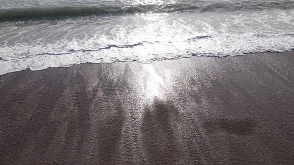Aerial View Sea Near Coast  Closeup Coastal Seascape alt