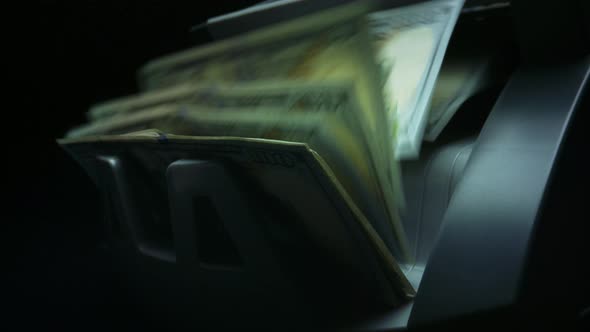 Money Counting Equipment. Currency Exchange of One Hundred Usd alt