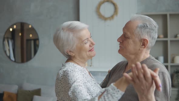 A Strong Elderly Man Invited His Beautiful Wife to Dance in a Country House