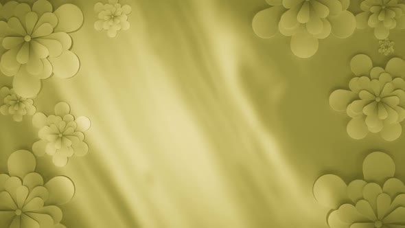 Yellow Flowery Card Background