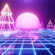 80s Retrowave Neon Christmas Background 4K - VideoHive Item for Sale