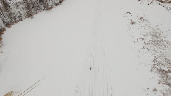 Winter Motorcycle Race. alt