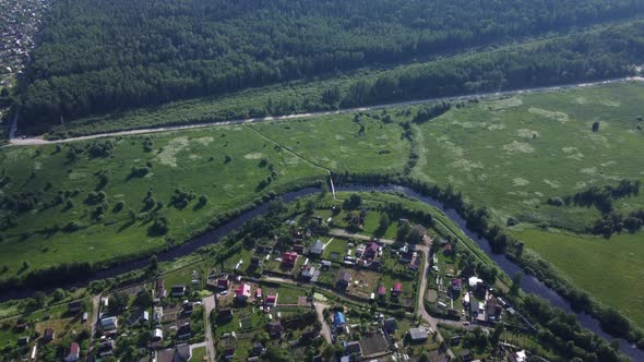 Evening Flight Over the River Among the Fields alt