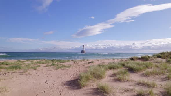 Rattray Head Sand Dunes and the Lighthouse on the Shores of North East Scotland alt