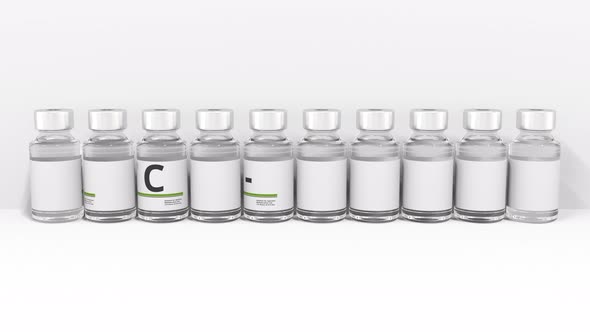 Letters on Medicine Vials Compose TICKBORNE Text alt