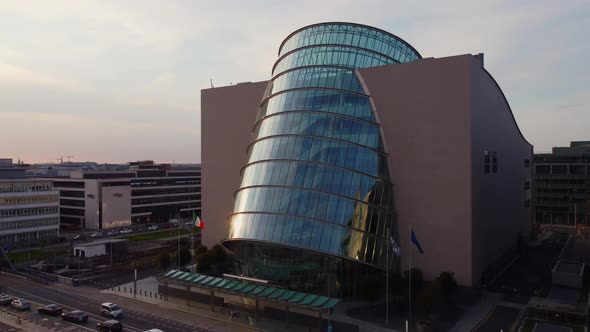 The Convention Centre Dublin Aerial View  DUBLIN IRELAND  APRIL 20 2022 alt