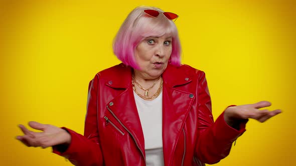 Confused Mature Old Granny Grandmother Feeling Embarrassed About Question Having Doubts No Idea alt