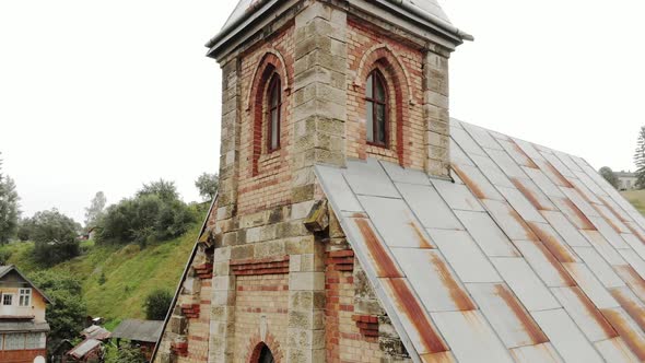An Ancient Stone Church in Carpathian Village alt
