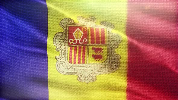 Waving Andorra Flag