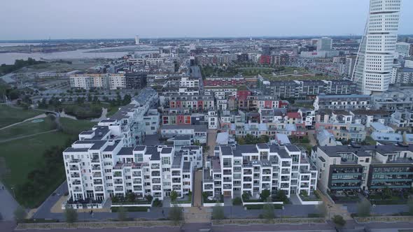 Aerial View of Modern Apartment Buildings