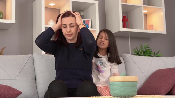 Mother fed up with naughty boy. alt