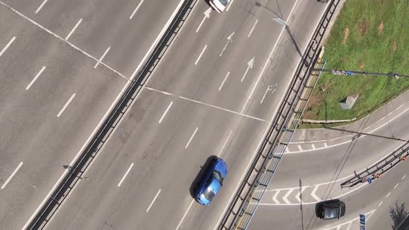 Cars on the Road Aerial View alt