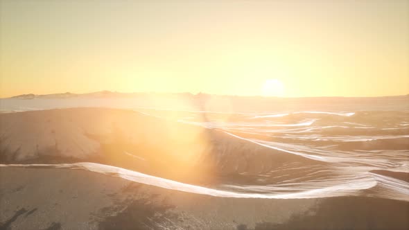 Red Sand Desert Dunes at Sunset alt