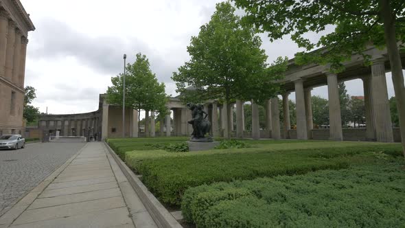 A statue in the Alte Nationalgalerie's garden, Berlin