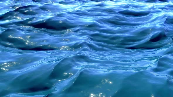 Ocean: loopable blue water ripples and waves with slow motion