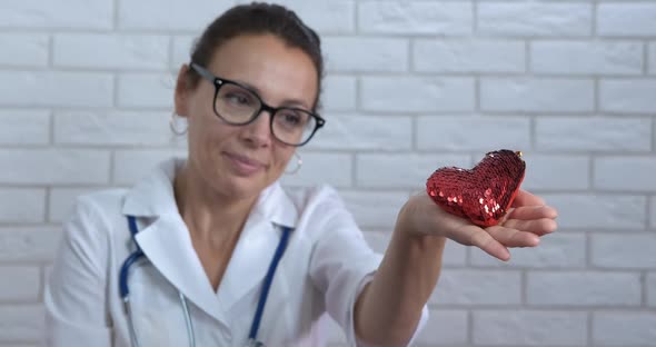 Medical worker with love. alt