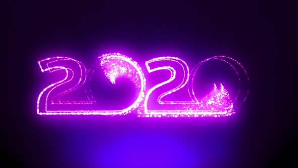 Happy New Year 2020 Retro Sign