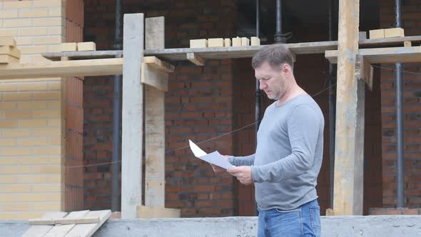 Adult Home Construction Designer Engineer Verifies Construction Scheme