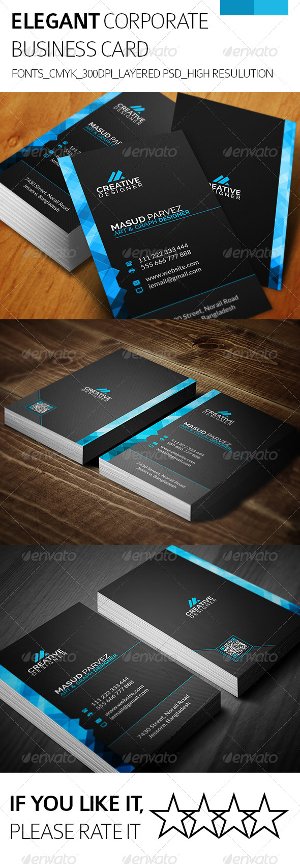 Elegant & Corporate Business Card - Corporate Business Cards