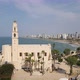 Aerial Photo of Tel Aviv and Jaffa with the Top of the Bell Tower From St Peters Church in Jaffa - VideoHive Item for Sale