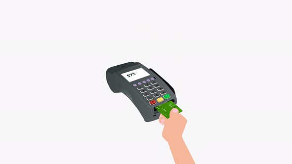 Ecommerce card payment system animation