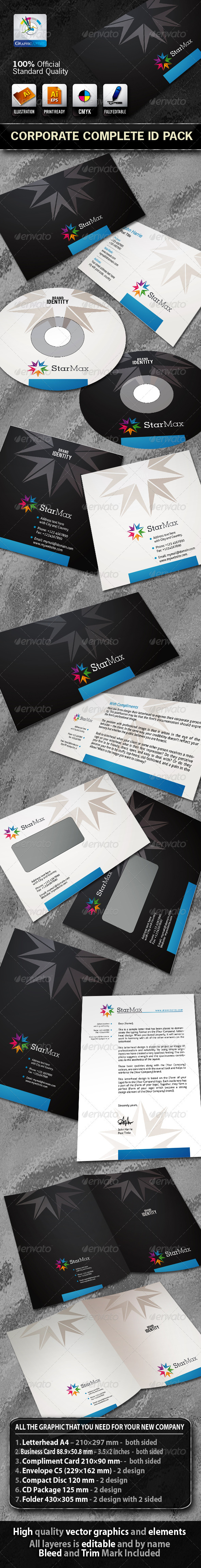 StarMax Business Corporate ID Pack With Logo - Stationery Print Templates