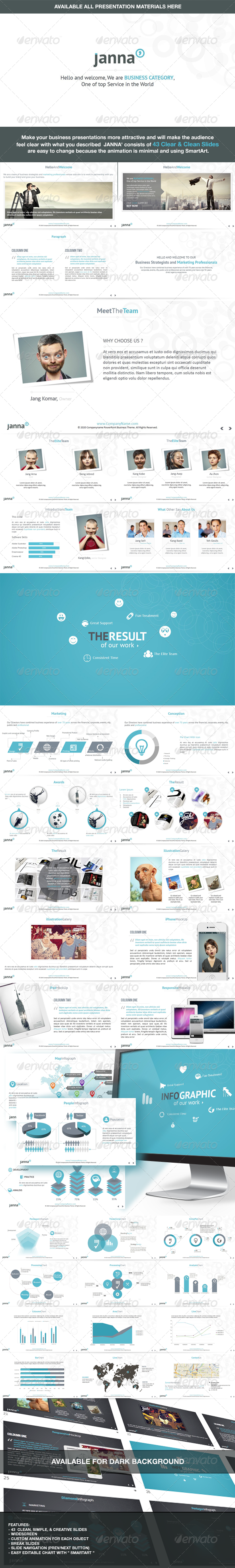 Janna - Clear & Clean Keynote Template - Business Keynote Templates