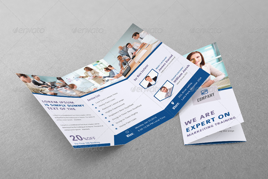 Corporate Business Tri-Fold Brochure Bundle | v2, Print Templates ...