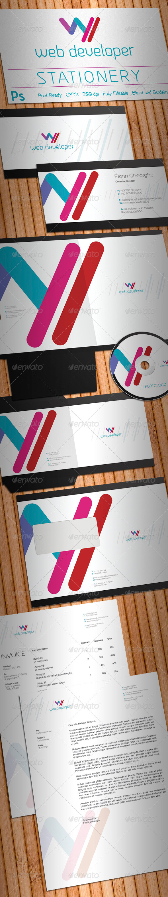 Web Developer Stationery - Stationery Print Templates