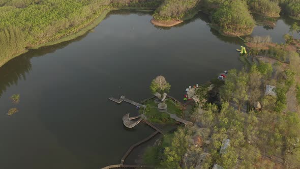 Aerial View Lake House