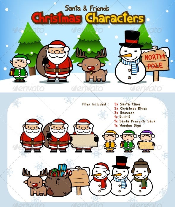 Santa Claus Christmas Characters - Christmas Seasons/Holidays